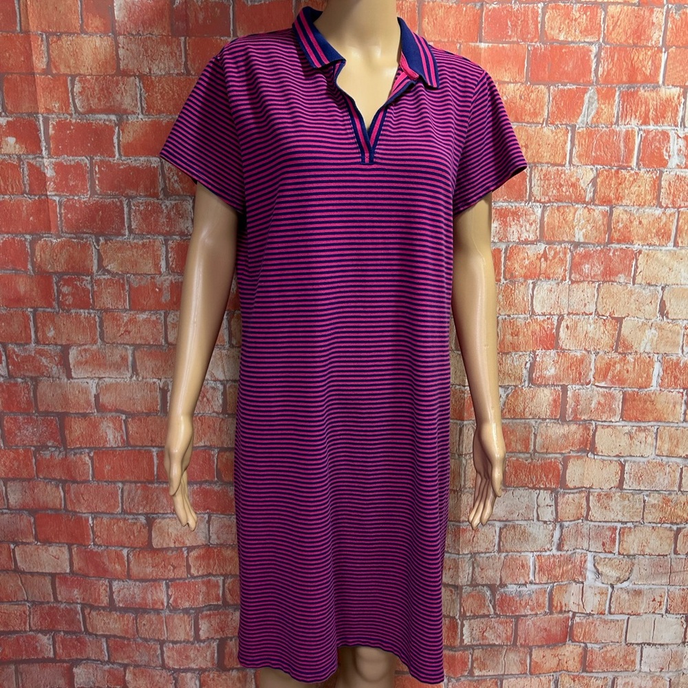 Lands’ End Casual Striped‎ Polo Dress
